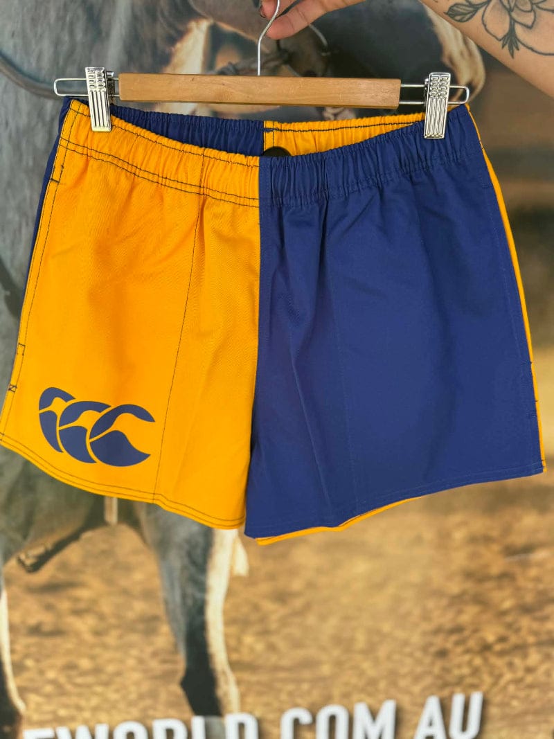 Canterbury Mens Shorts 32in / Gold/Royal Canterbury Shorts Mens Cotton Twill Harlequin
