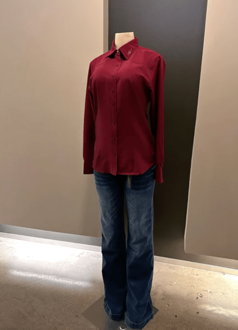 CC Western Womens Shirts S / Maroon CC Western Shirt Womens