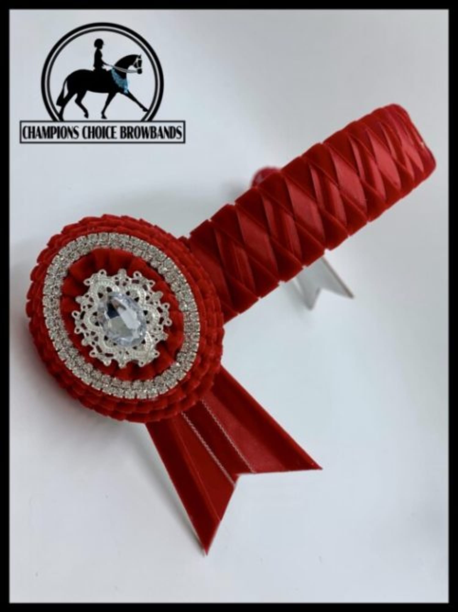 Champions Choice Bridle Accessories Full/15.5in / Red Champion Choice Browband