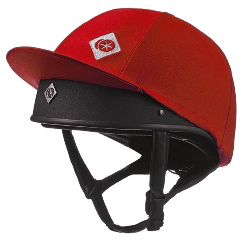 Charles Owen Helmet Accessories Red Charles Owen Helmet Cover Lycra Silk