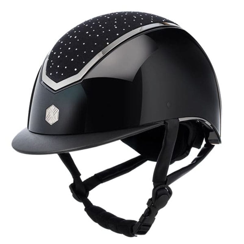 Charles Owen Helmets Medium 55-58cm / Black Gloss/Chrome Crystal Charles Owen Helmet Kylo Black Gloss/Chrome