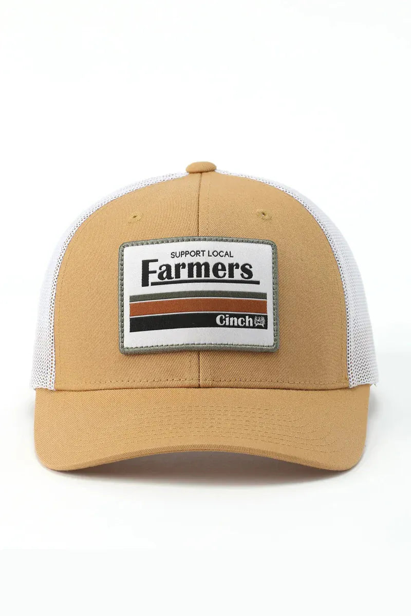 Cinch Caps Brown/White Cinch Cap Trucker Flexifit Logo