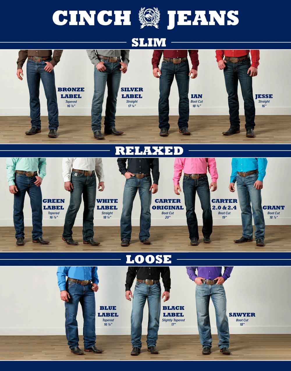 Cinch Mens Jeans Cinch Jeans Mens Silver Label Dark (MB98034002)