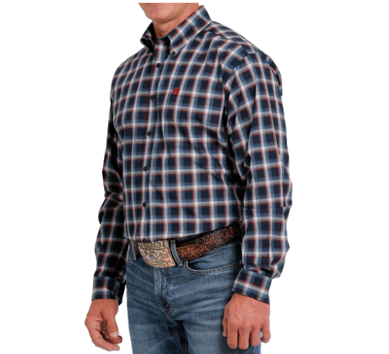 Cinch Mens Shirts S Cinch Shirt Mens Navy Plaid