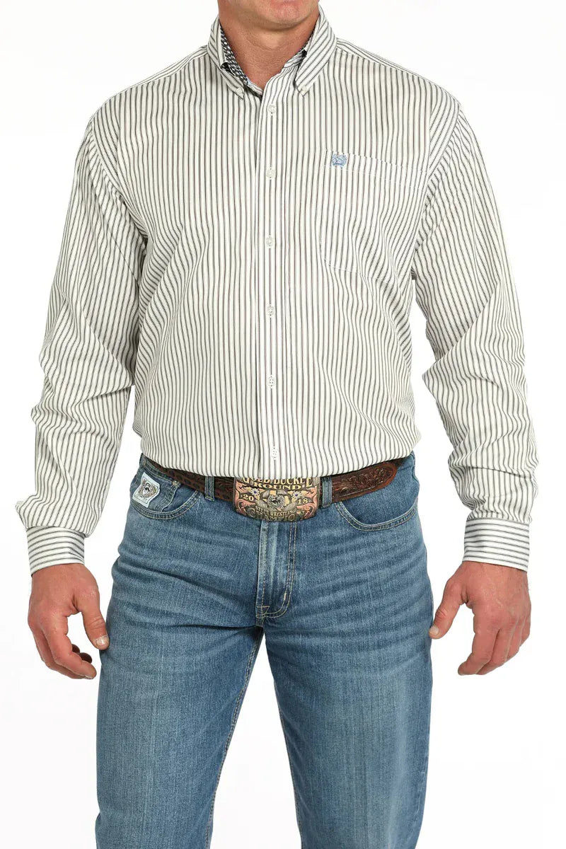 Cinch Mens Shirts S / Cream Cinch Shirt Mens Stripe