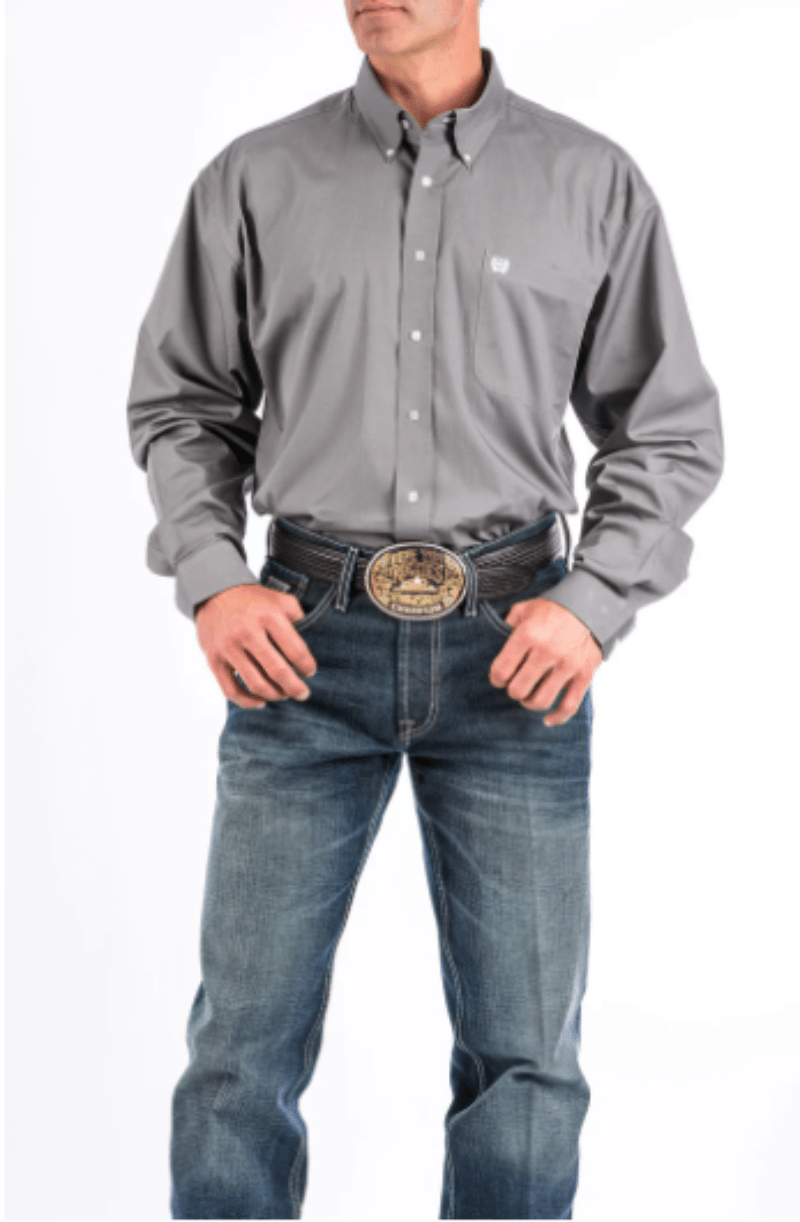 Cinch Mens Shirts S / Grey Cinch Mens Solid Shirt (MTW1104238)