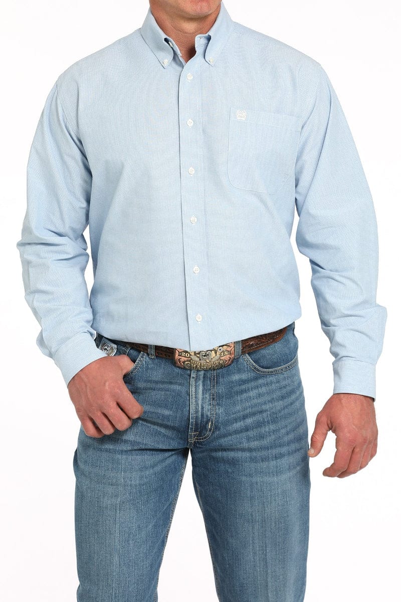 Cinch Mens Shirts S / Light Blue Cinch Shirt Mens Cotton Print
