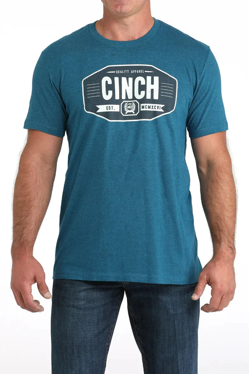 Cinch Mens Shirts S / Teal Cinch Tee Mens Logo