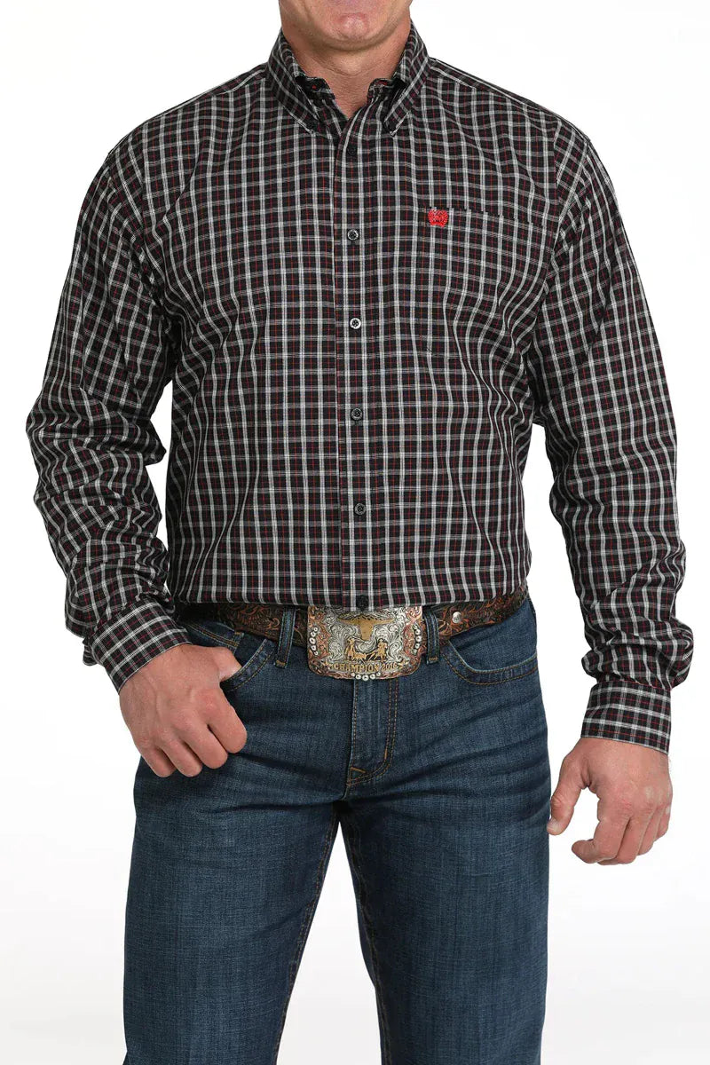Cinch Mens Shirts XS / Black/White/Red Cinch Shirt Mens Check