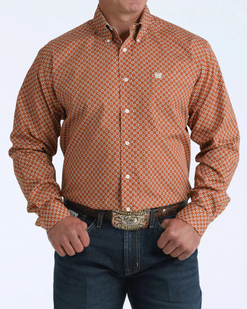 Cinch Mens Shirts XS / Brown Cinch Shirt Mens Classic Fit