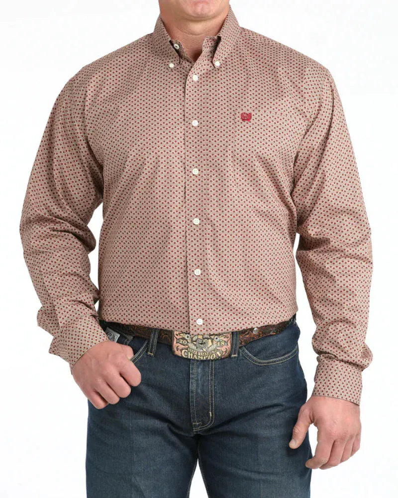 Cinch Mens Shirts XS / Brown Cinch Shirt Mens Classic Fit Stretch