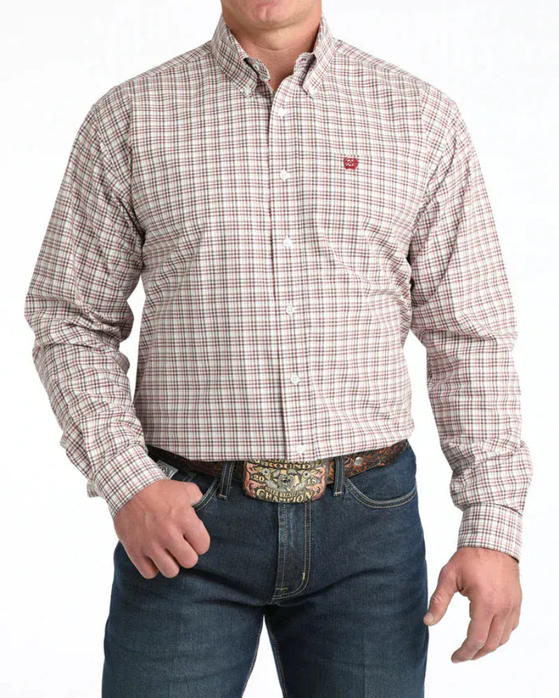 Cinch Mens Shirts XS / White Cinch Shirt Mens Classic Fit Check