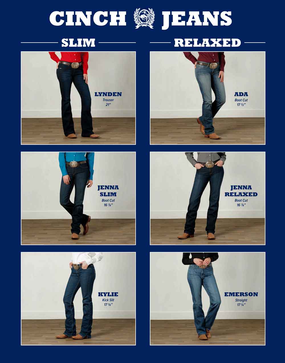 Cinch Womens Jeans Cinch Jeans Womens Jenna Slim Fit Bootcut w/ Performance Rise