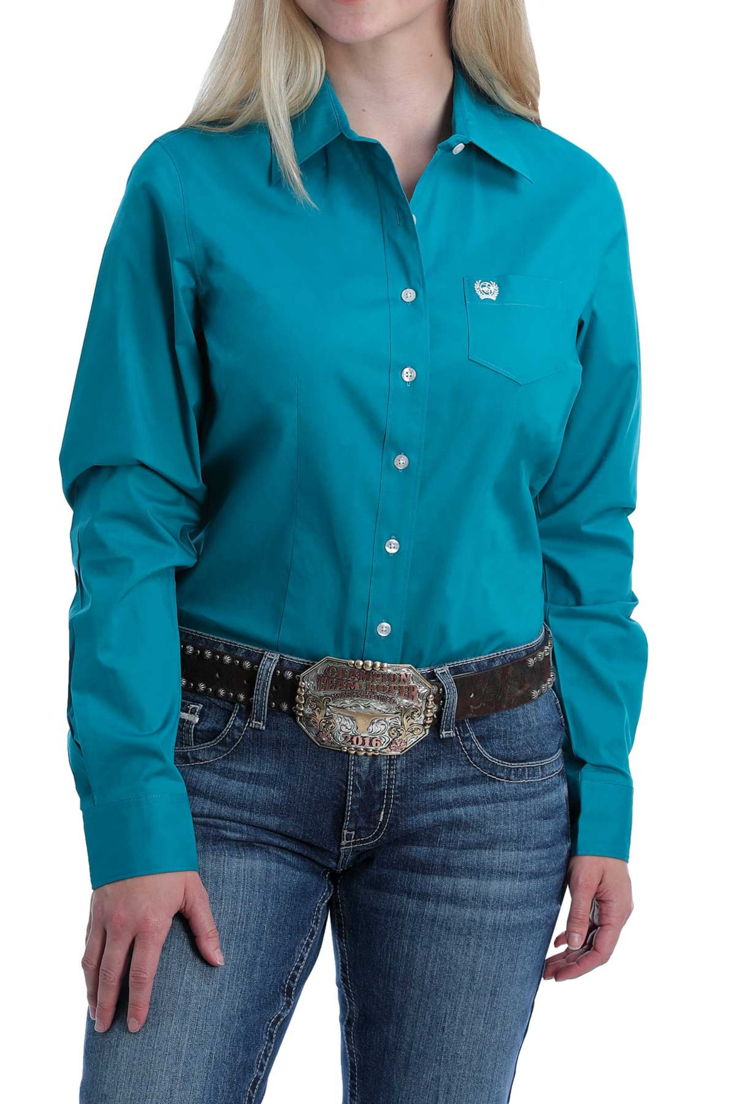 Cinch Womens Shirts Cinch Shirt Womens Arena Solid Teal