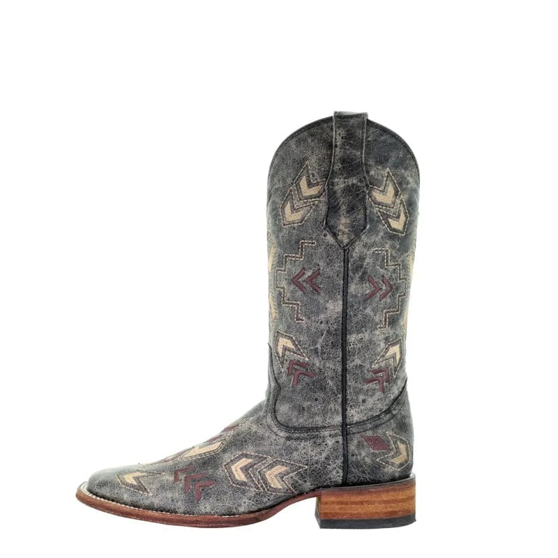 Circle G Womens Boots - Shoes Circle G Boots Womens Arrowhead Embroidery Square Toe