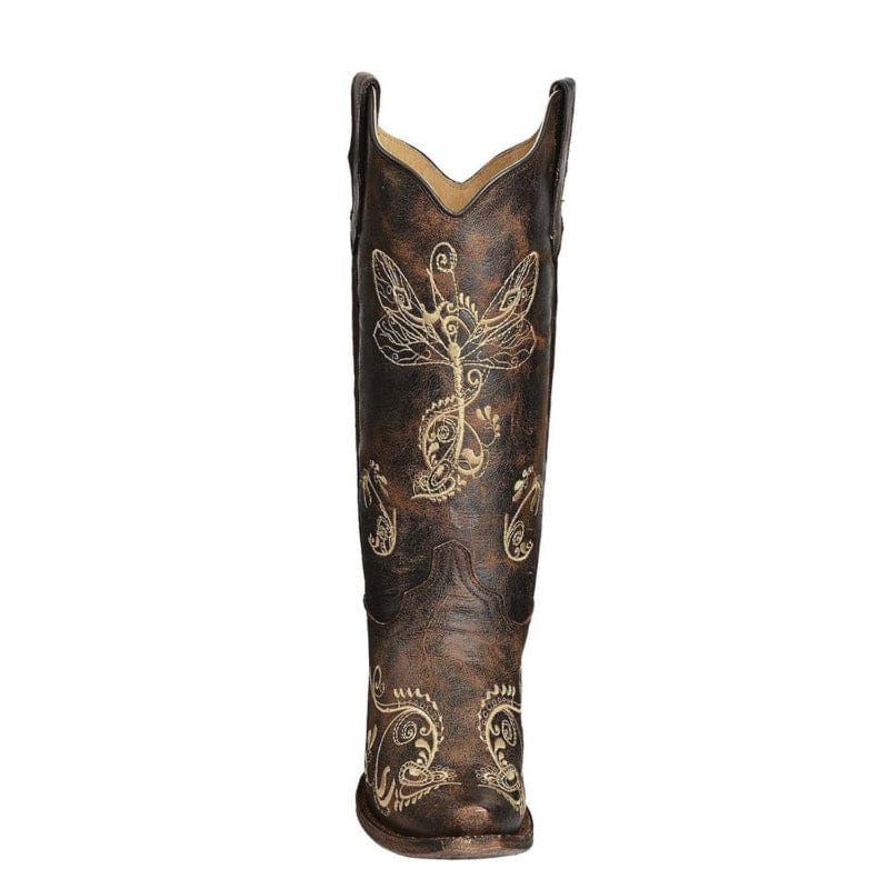 Circle G Womens Boots - Shoes Circle G Boots Womens Bone Dragonfly Embroidery