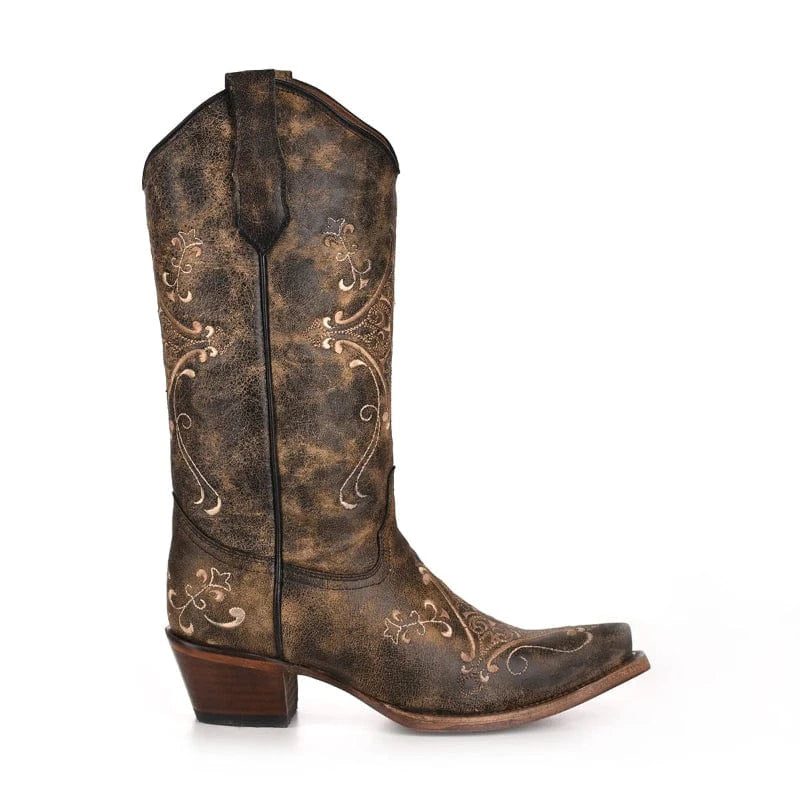 Circle G Womens Boots - Shoes Circle G Boots Womens Crackle Bone Embroidery