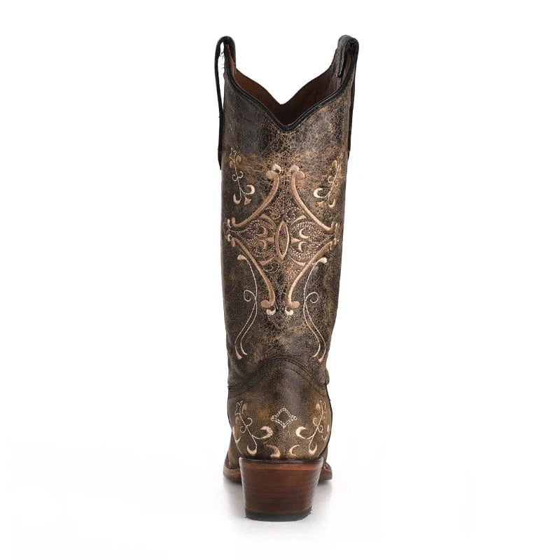 Circle G Womens Boots - Shoes Circle G Boots Womens Crackle Bone Embroidery