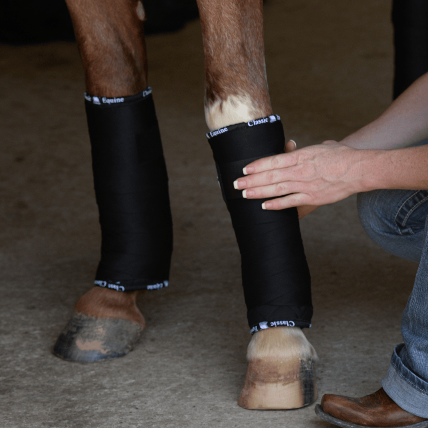 Classic Equine Horse Boots - Bandages Black Classic Equine Standing Wrap Bandages