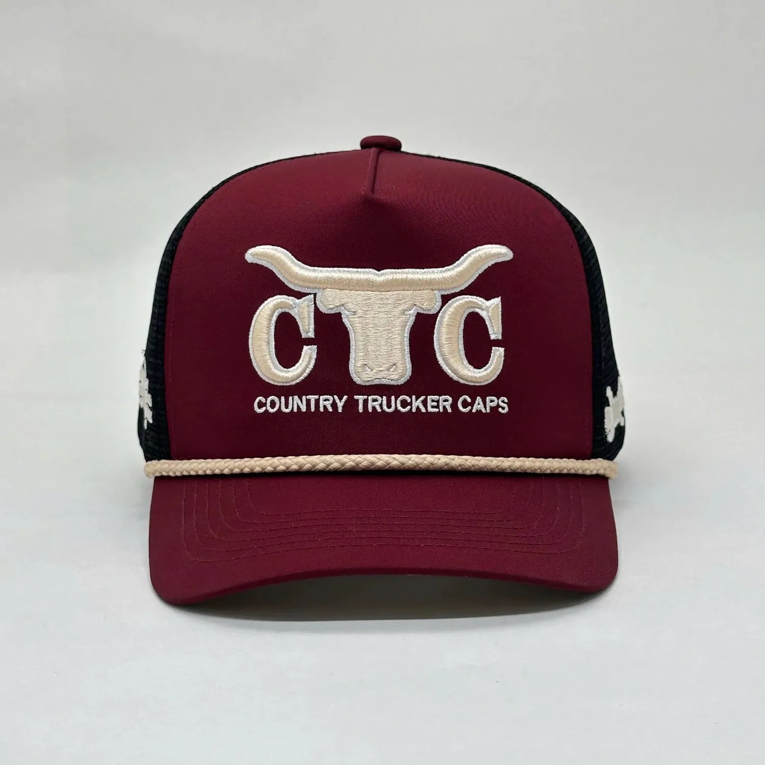 Country Trucker Caps Caps Maroon CTC Cap Trucker Barbed Wire