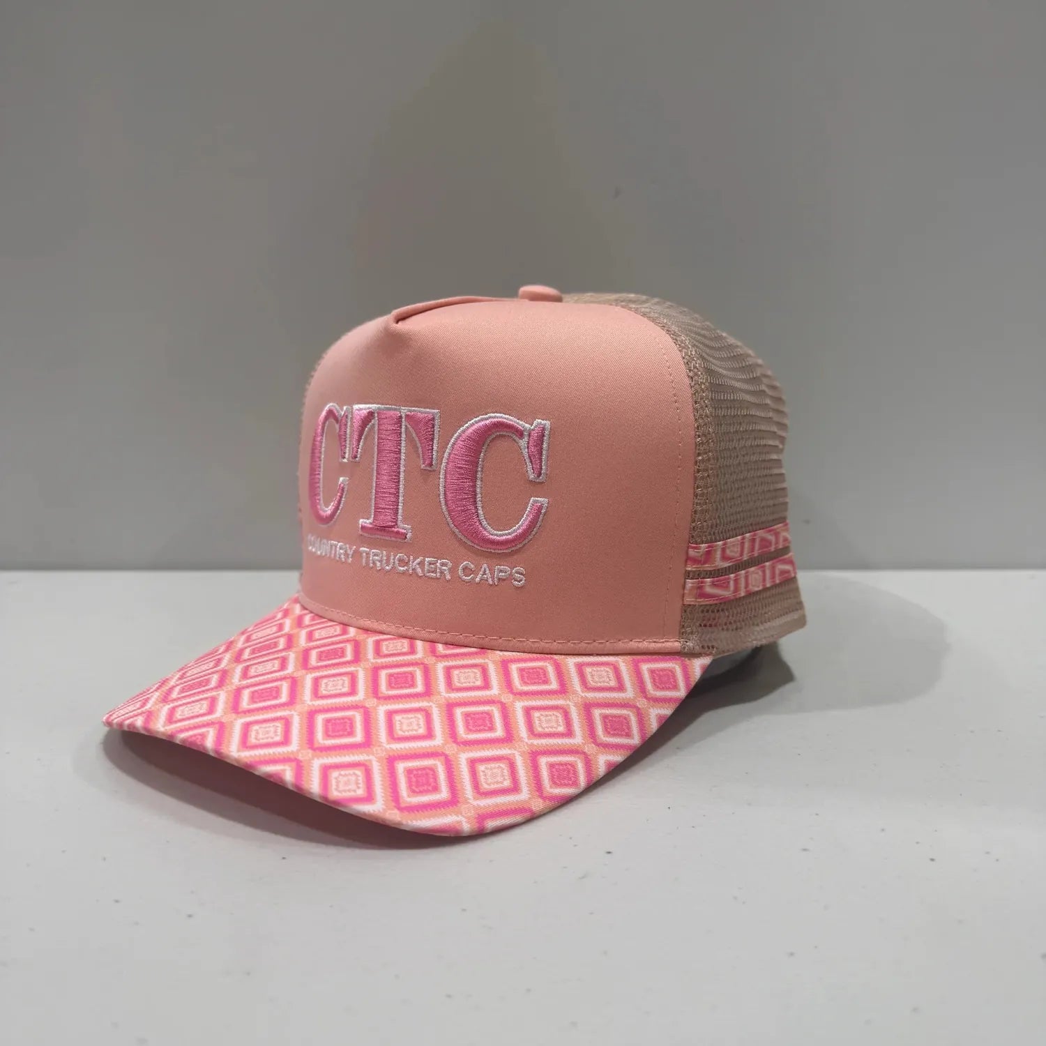 Country Trucker Caps Caps Peach CTC Cap Trucker Aztec Range Medium Peak