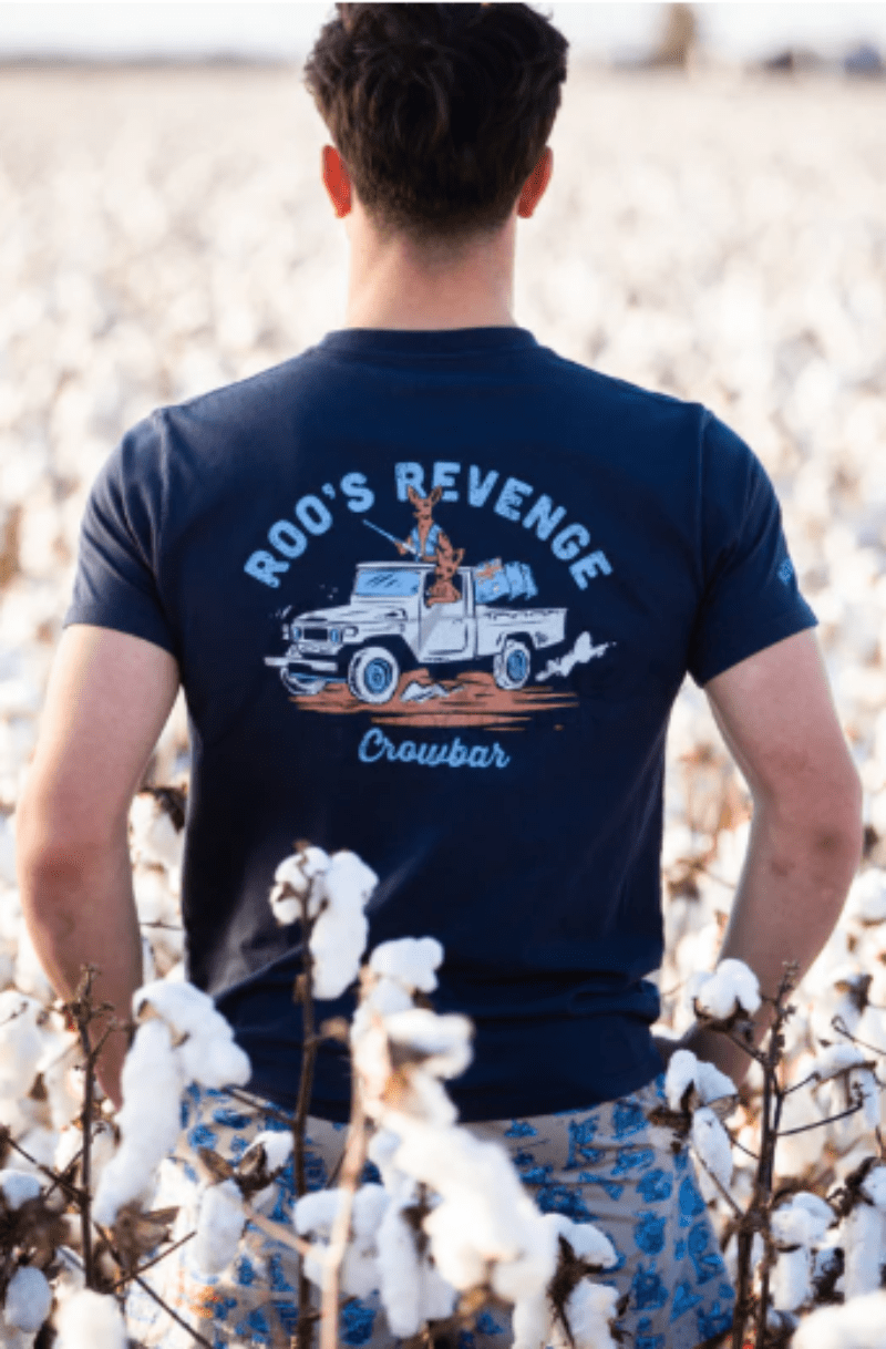 Crowbar Mens Shirts L / Navy Crowbar Tee Mens Roos Revenge