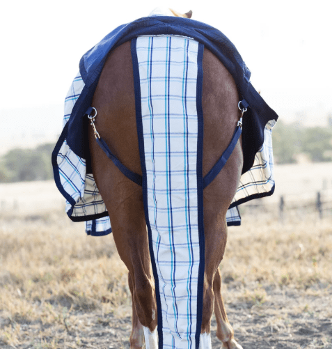 Earlwood Horse Rug Accessories Cob Earlwood Tail Bag Dual Turquoise Check