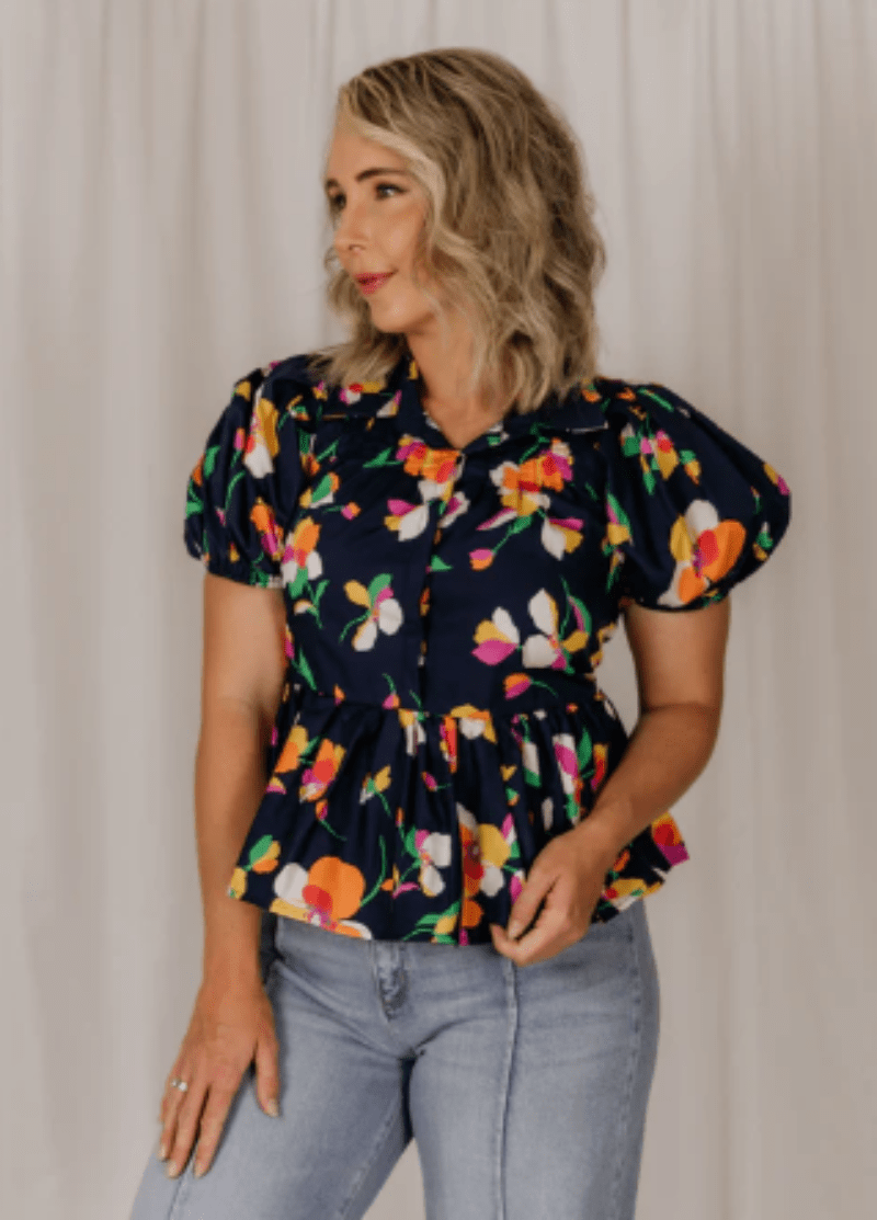 ELJAY Womens Shirts XS Eljay Top Womens Oriel Azure