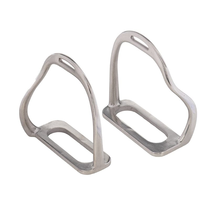 Equi-Steel Stirrups 11.5cm SS Bent Leg Safety Stirrups