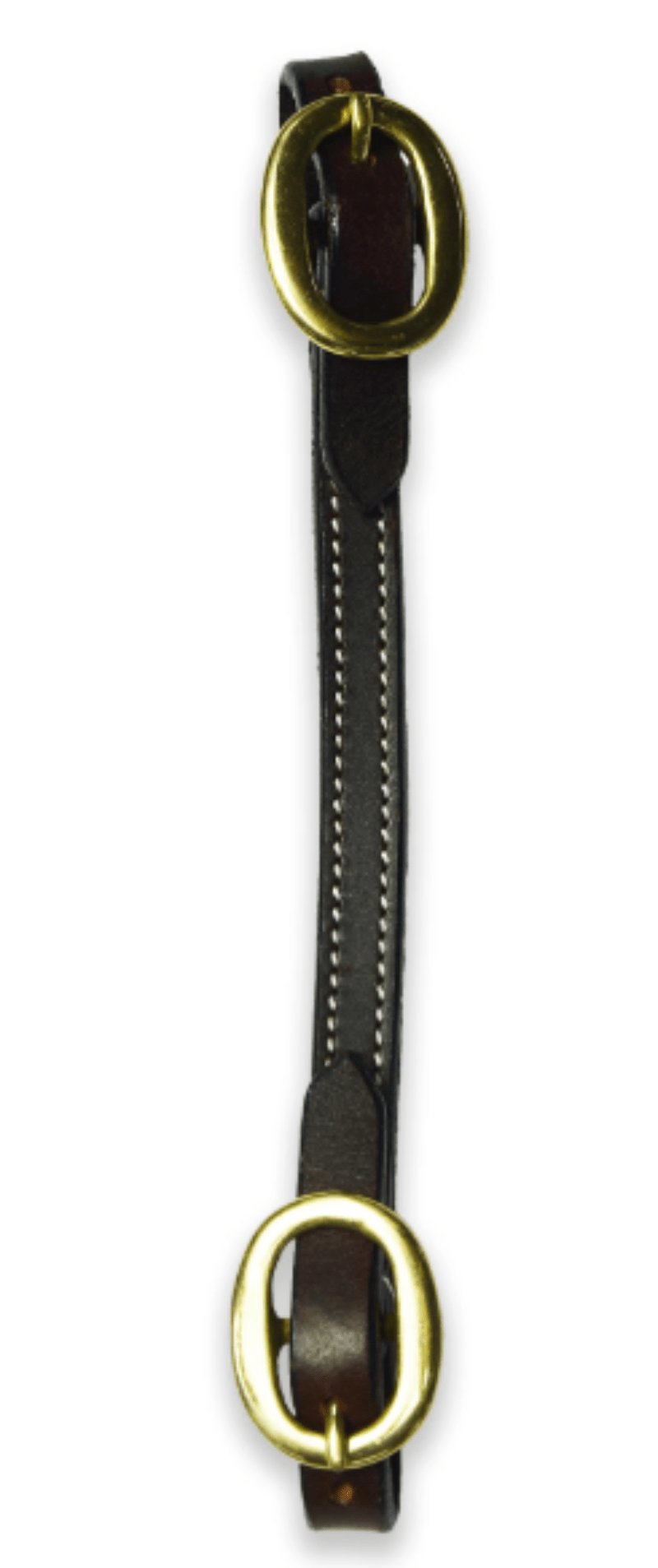 Ezy Ride Bits Brown Ezy Ride Curb Strap with Brass Buckles