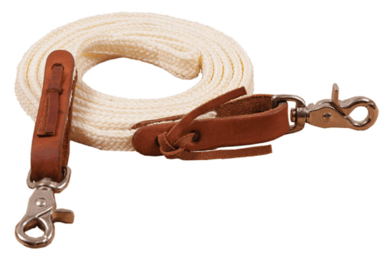 Ezy Ride Reins Natural / 8ft Ezy Ride Reins Roping Flat Braid