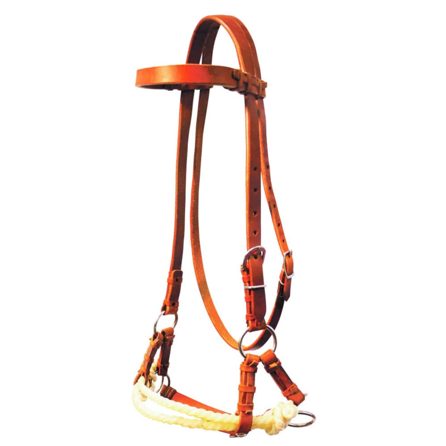 Fort Worth Bridles Fort Worth Double Rope Side Pull Bitless Bridle