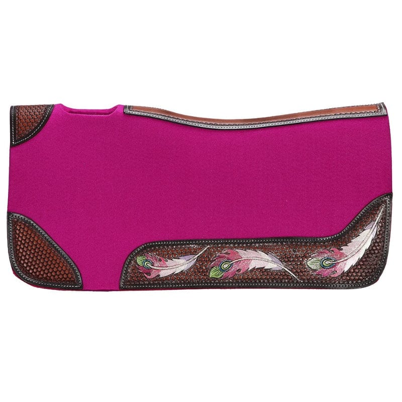 Fort Worth Saddle Pads Western Fort Worth Saddle Pad Feather Tooled Felt