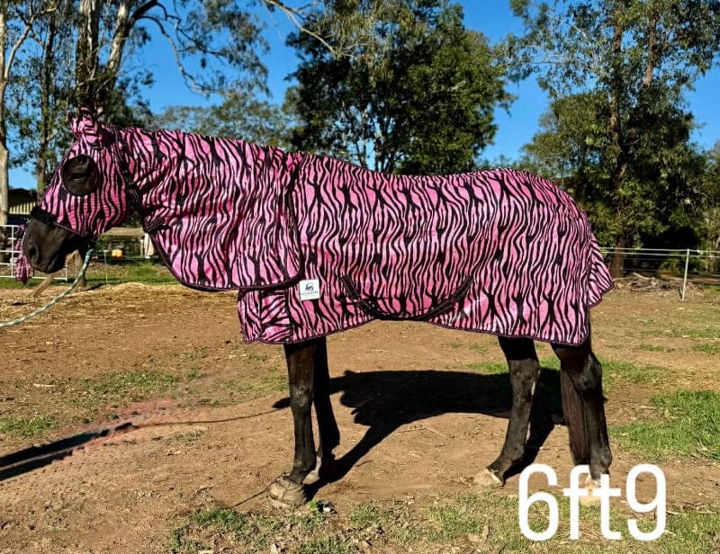 G Country Summer Horse Rugs G Country Hooded Combo Mesh Zebra