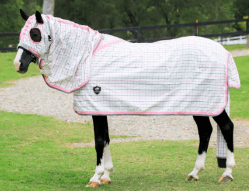 Gala Equine Summer Horse Rugs 4ft3 / Blush Pink/Grey Gala Equine Hooded Combo Classic Ripstop