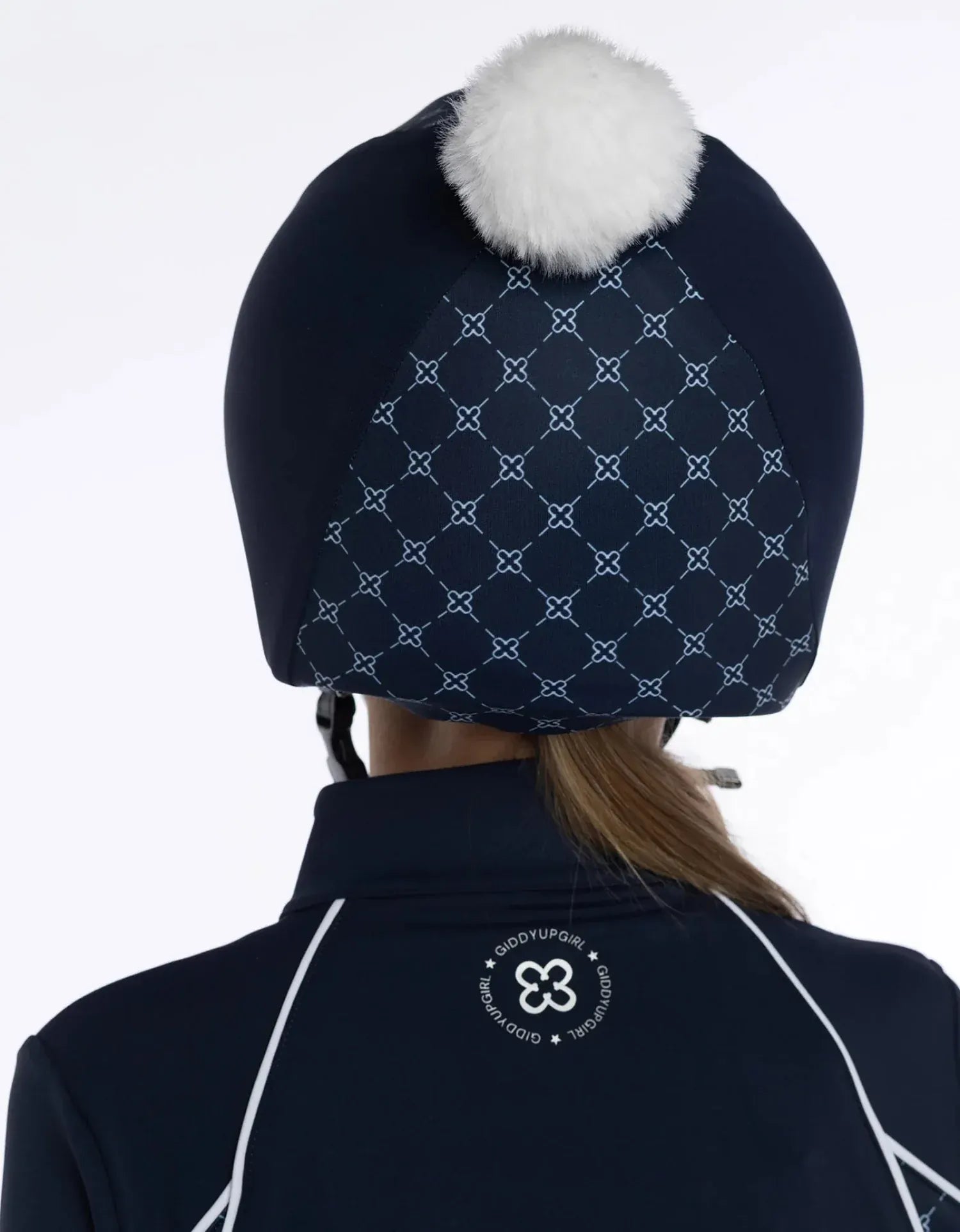Giddy Up Girl Helmet Accessories Navy Giddy Up Girl Helmet Cover Cecelia