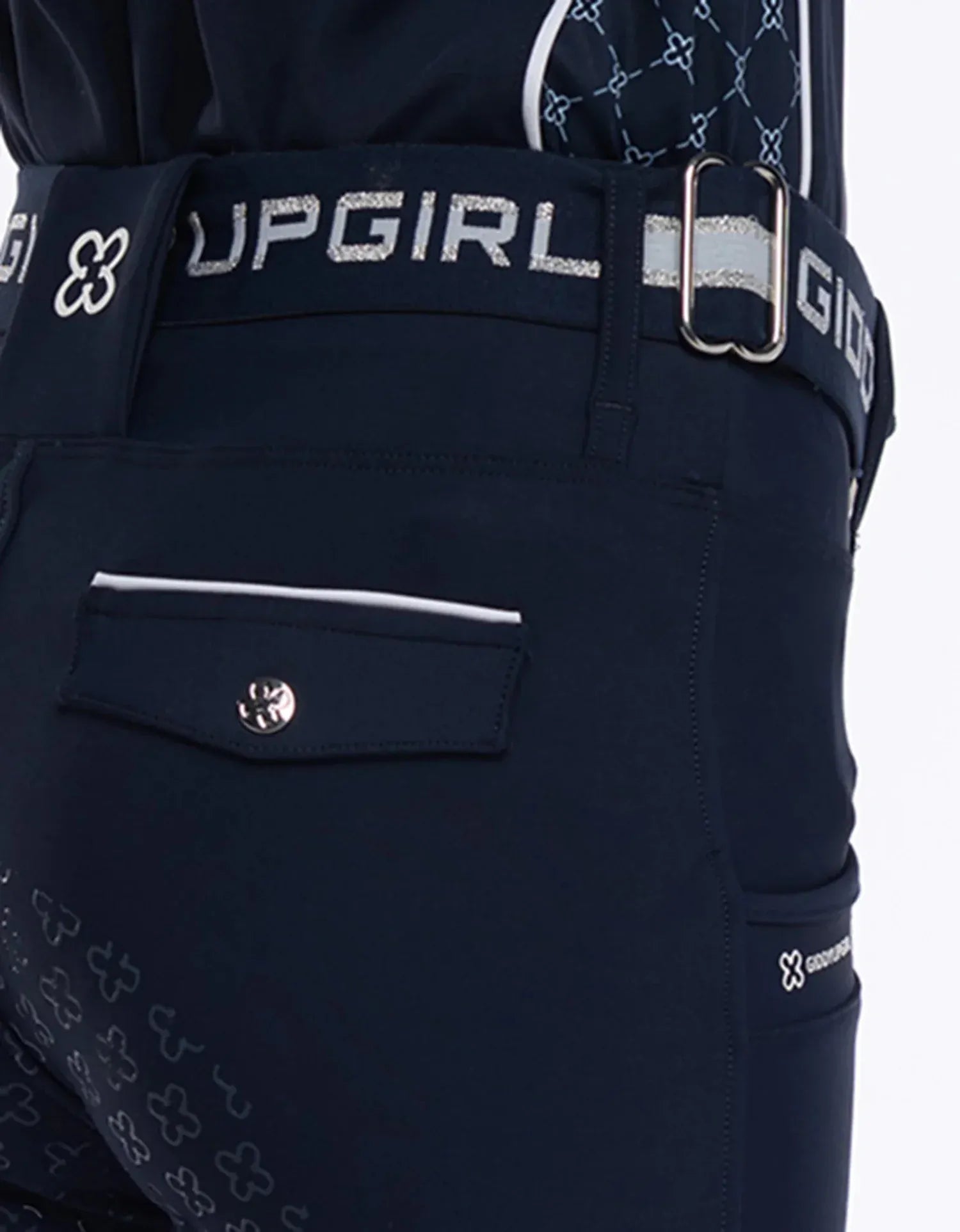 Giddy Up Girl Kids Belts Navy Giddy Up Girl Belt Cecelia Snaffle Bit