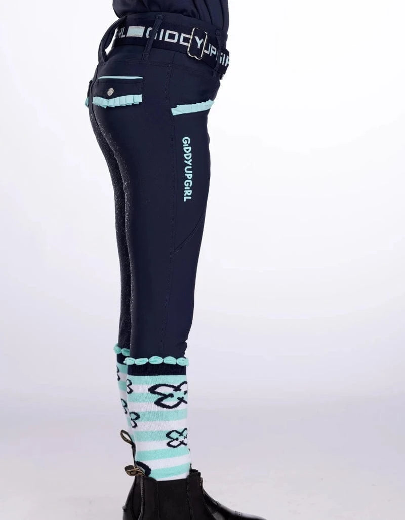 Giddy Up Girl Kids Jodhpurs - Breeches 04 / Navy Giddy Up Girl Tights Kids Arabella