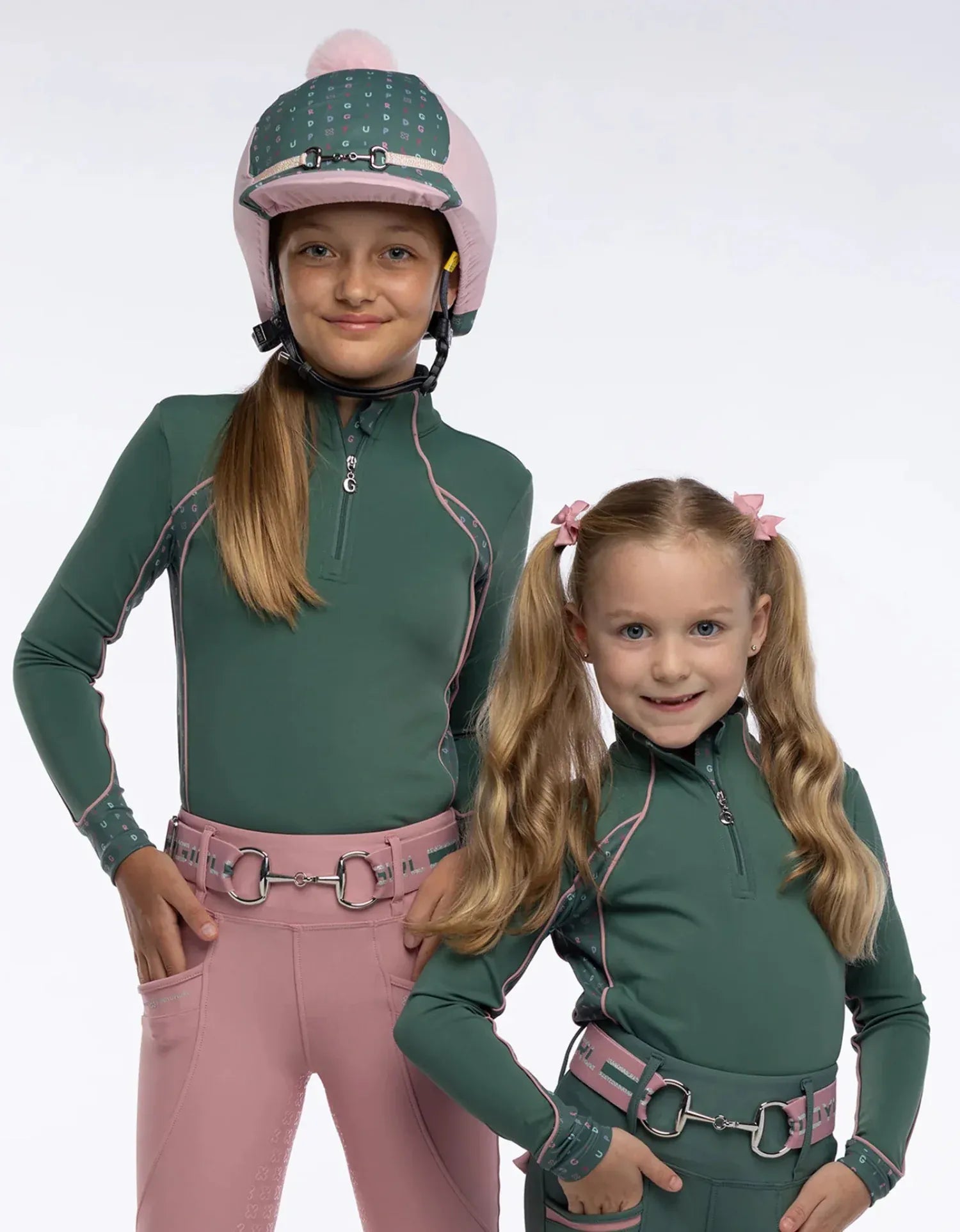 Giddy Up Girl Kids Riding Tops - Jackets 04 / Sage Green Giddy Up Girl Baselayer Girls Juliette