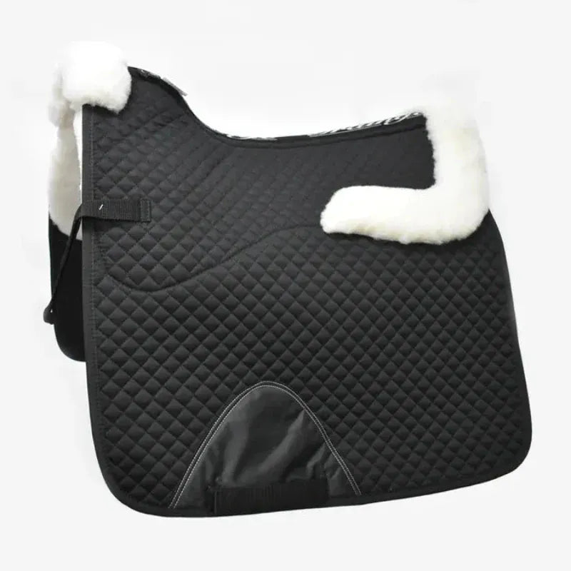 Grainge Saddle Pads English Full / Black/White Grainge Sheepskin Dressage Saddlecloth