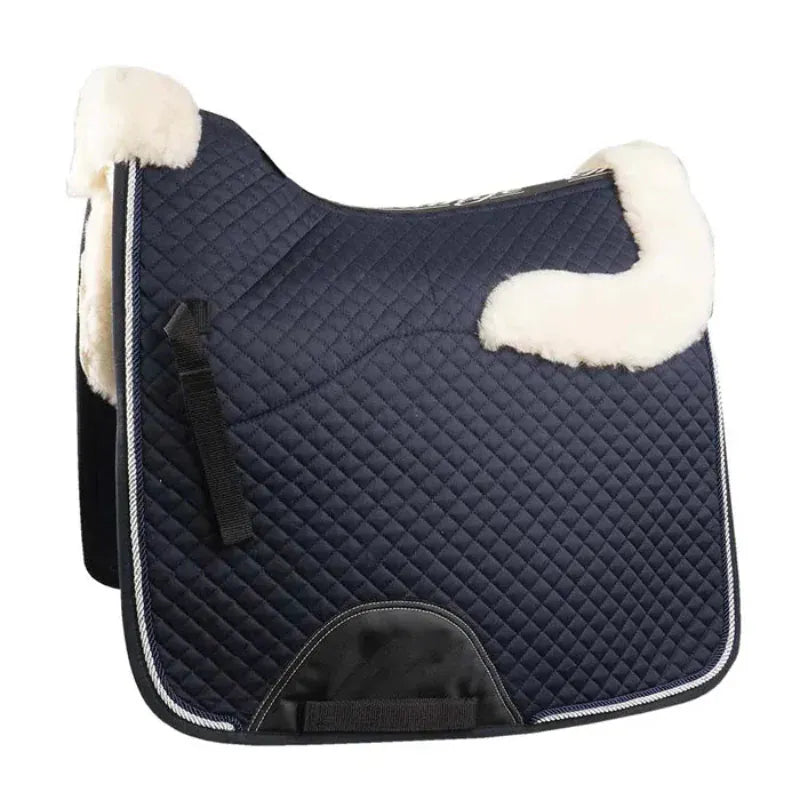 Grainge Saddle Pads English Full / Navy/White Grainge Sheepskin Dressage Saddlecloth
