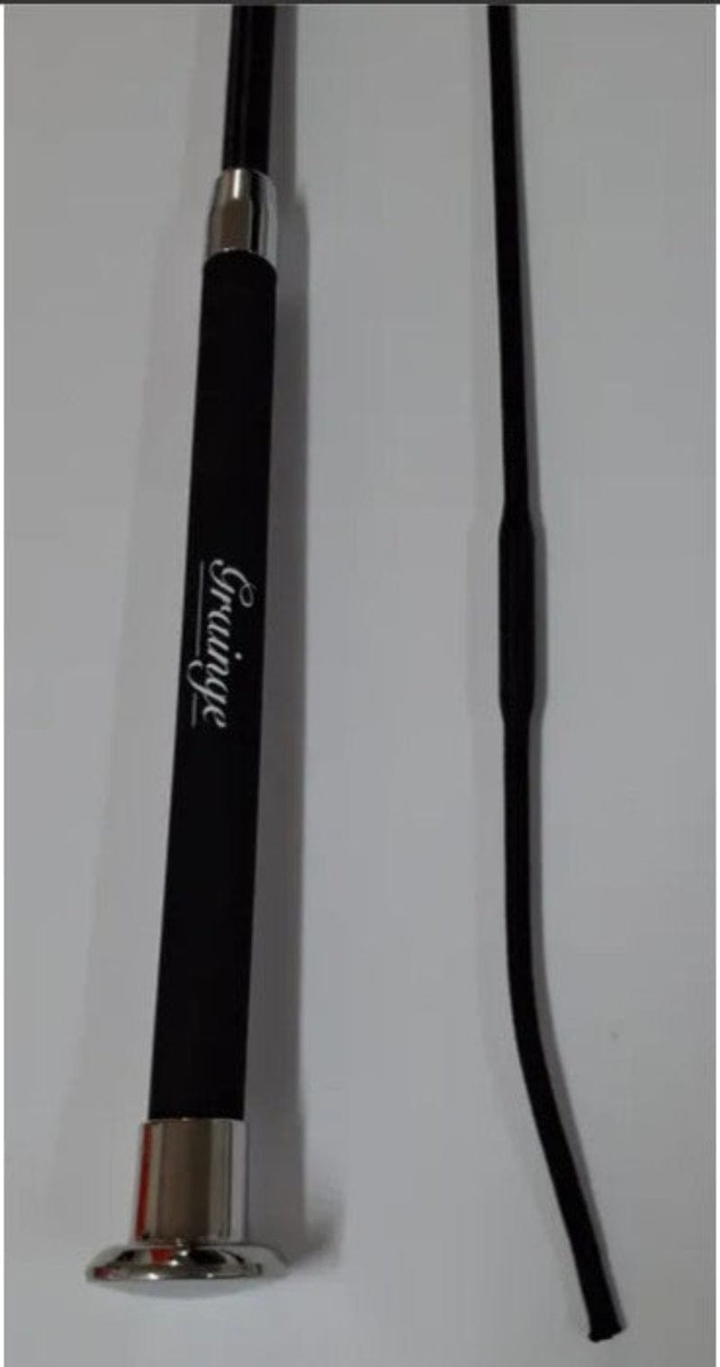 Grainge Whips 110cm / Black/Silver Grainge Dressage Whip (LOCAL PICK UP ONLY)