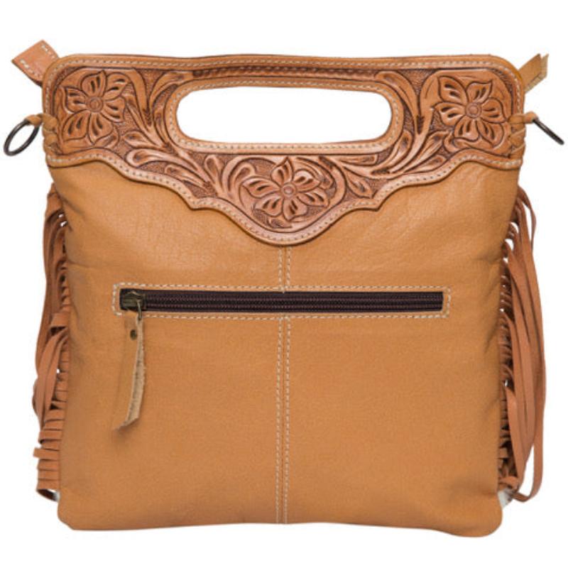 Gympie Saddleworld & Country Clothing Handbags & Wallets Cali Cowhide with Leather Tooling Bag