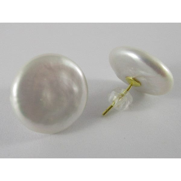Gympie Saddleworld & Country Clothing Jewellery Pearl Earrings Large Coin Pearl Studs (EAR1121)