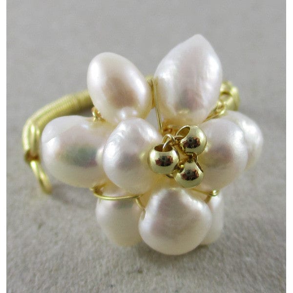 Gympie Saddleworld & Country Clothing Jewellery Pearl Flower Ring (RIN322)
