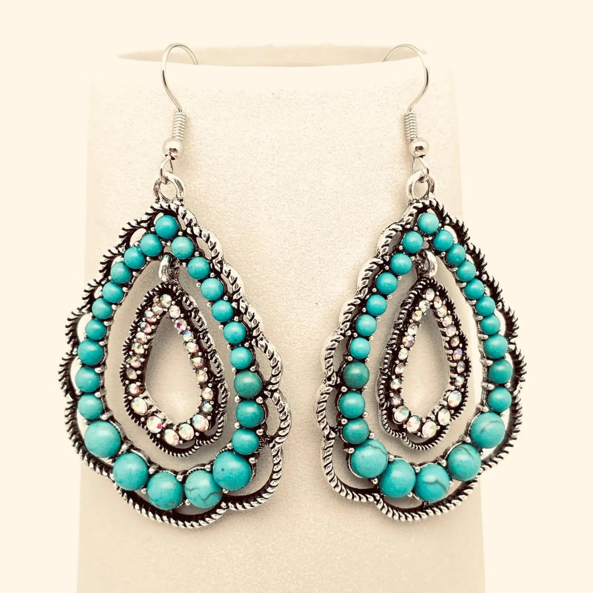 Gympie Saddleworld & Country Clothing Jewellery Turquoise Dangle Earrings