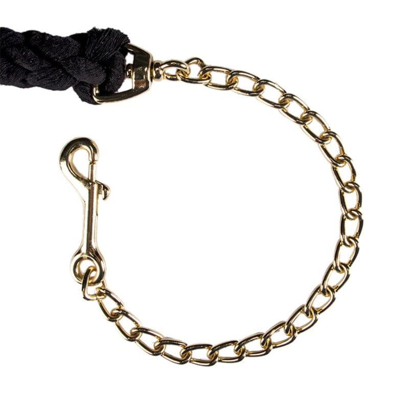 Gympie Saddleworld & Country Clothing Lead Ropes Black Heavy Cotton Chain Lead Rope 8ft 2.44m
