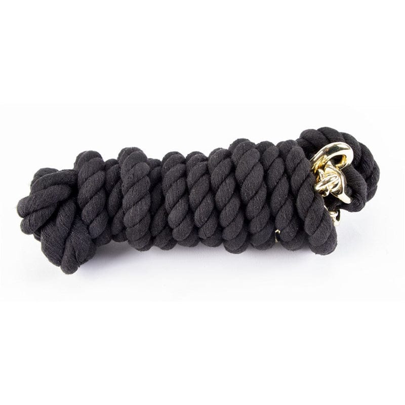 Gympie Saddleworld & Country Clothing Lead Ropes Black Heavy Cotton Chain Lead Rope 8ft 2.44m