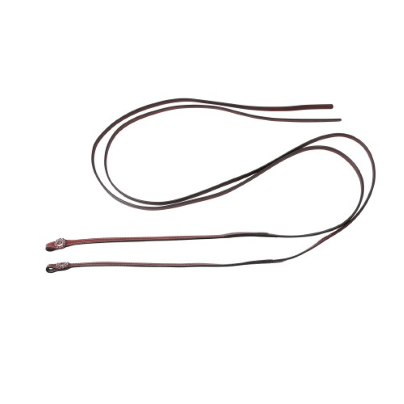 Gympie Saddleworld & Country Clothing Reins Chestnut Weaver Texas Star Collection Split Reins