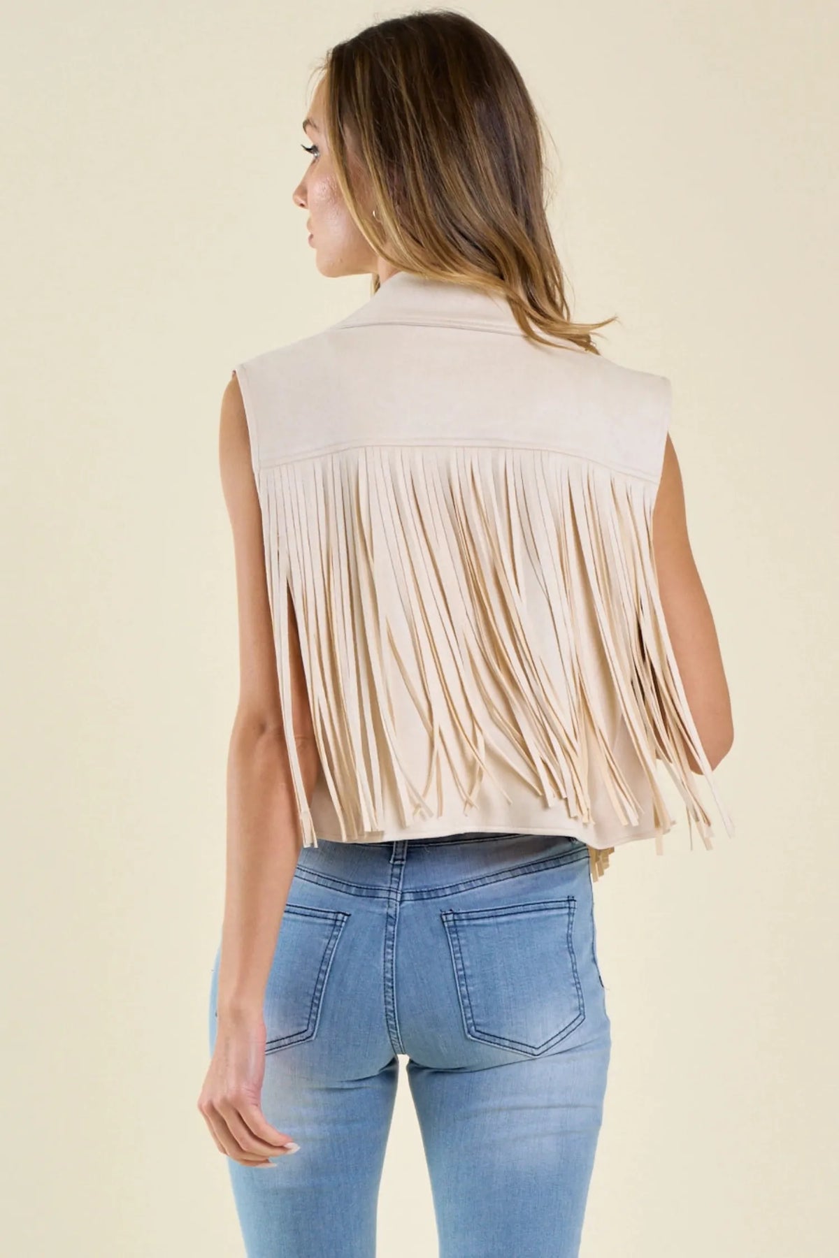 Gympie Saddleworld & Country Clothing Womens Shirts Suede Vest with Fringe